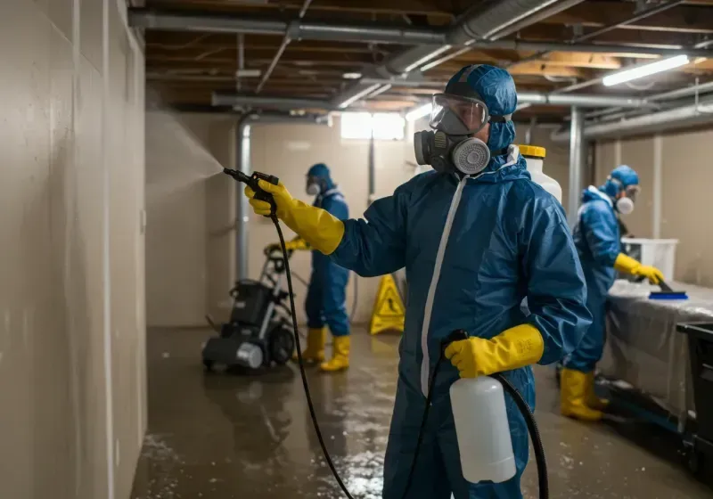 Basement Sanitization and Antimicrobial Treatment process in Palm Harbor, FL